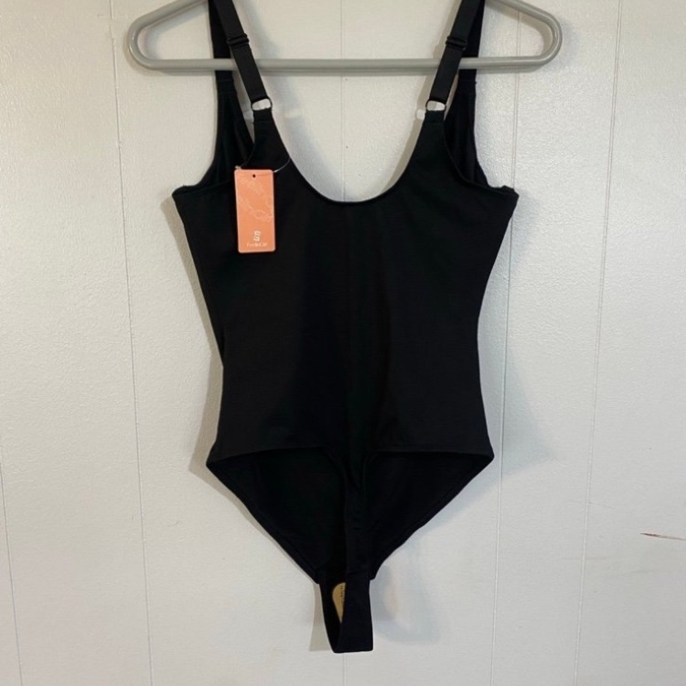 FeelinGirl Shapewear Bodysuit Women Tummy Control Deep V Neck Thong NWT L - Picture 7 of 10